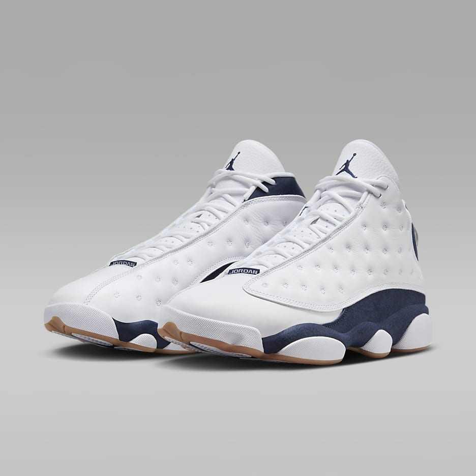 Air Jordan 13 Retro White and Midnight Navy Shoes